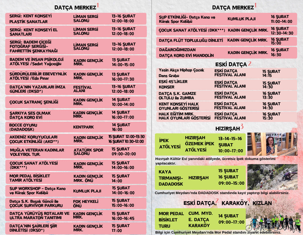 2025 Badem Çiçeği Festivali Programı