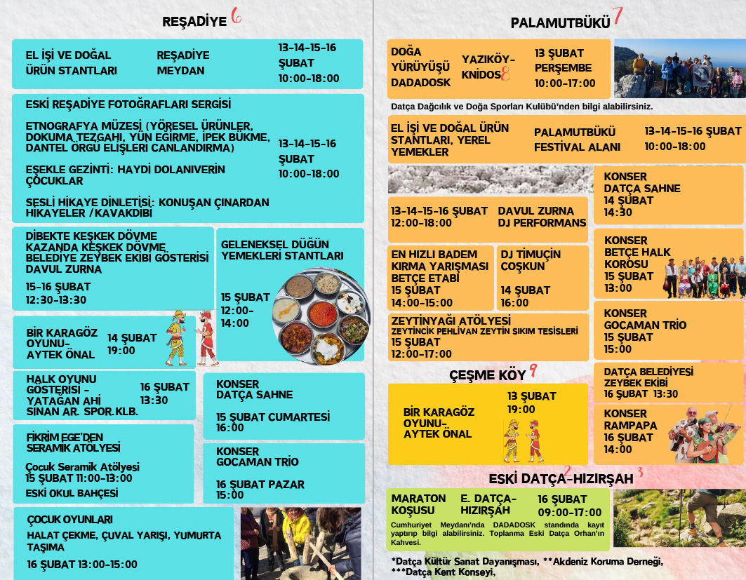 Badem Çiçeği Festivali Programı