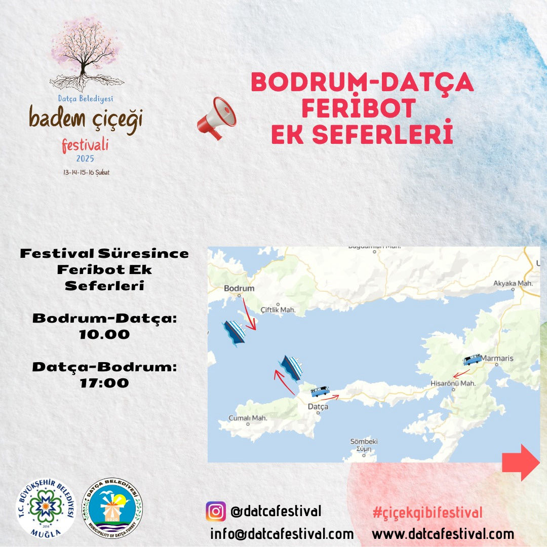 Bodrum - Datça Feribot Saatleri